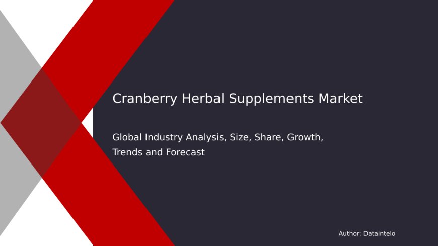 Cranberry Supplements: Growth Potential & Market Trends 2032