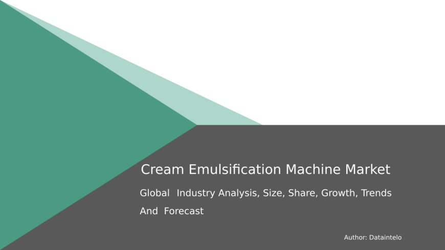 Cream Emulsification Machine Market Future Projections and Growth Insights till 2032